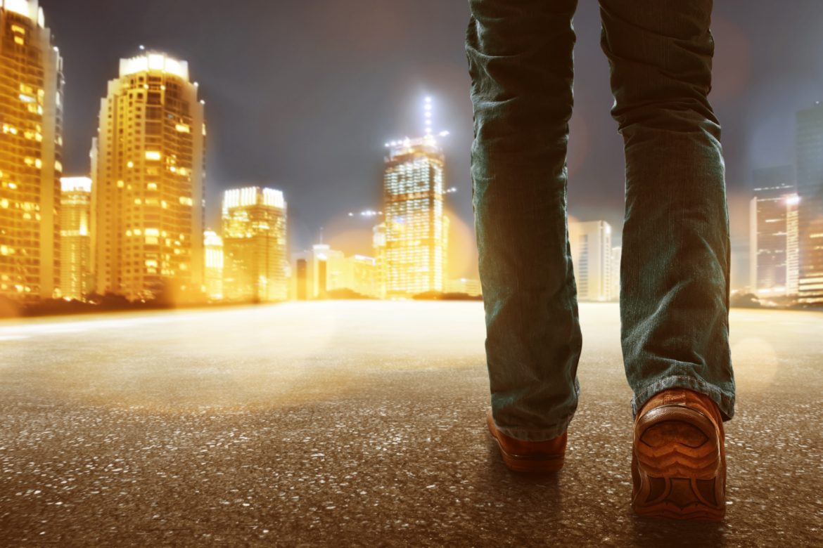 Man walking in the city